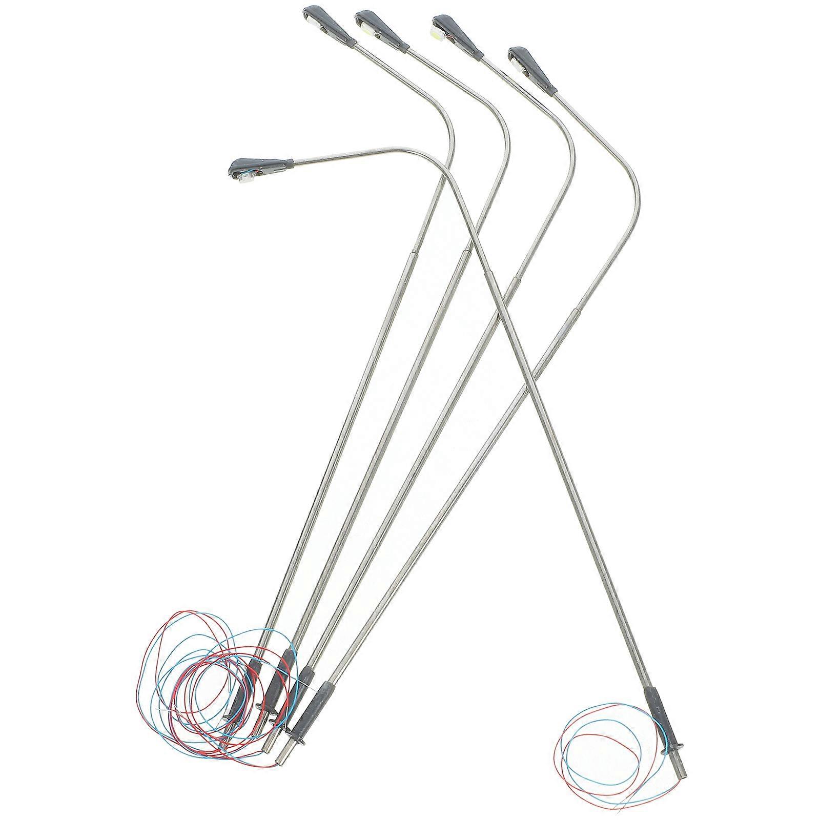 Miniature Lamp Building Model Micro Landscape Silver Color 5Pcs