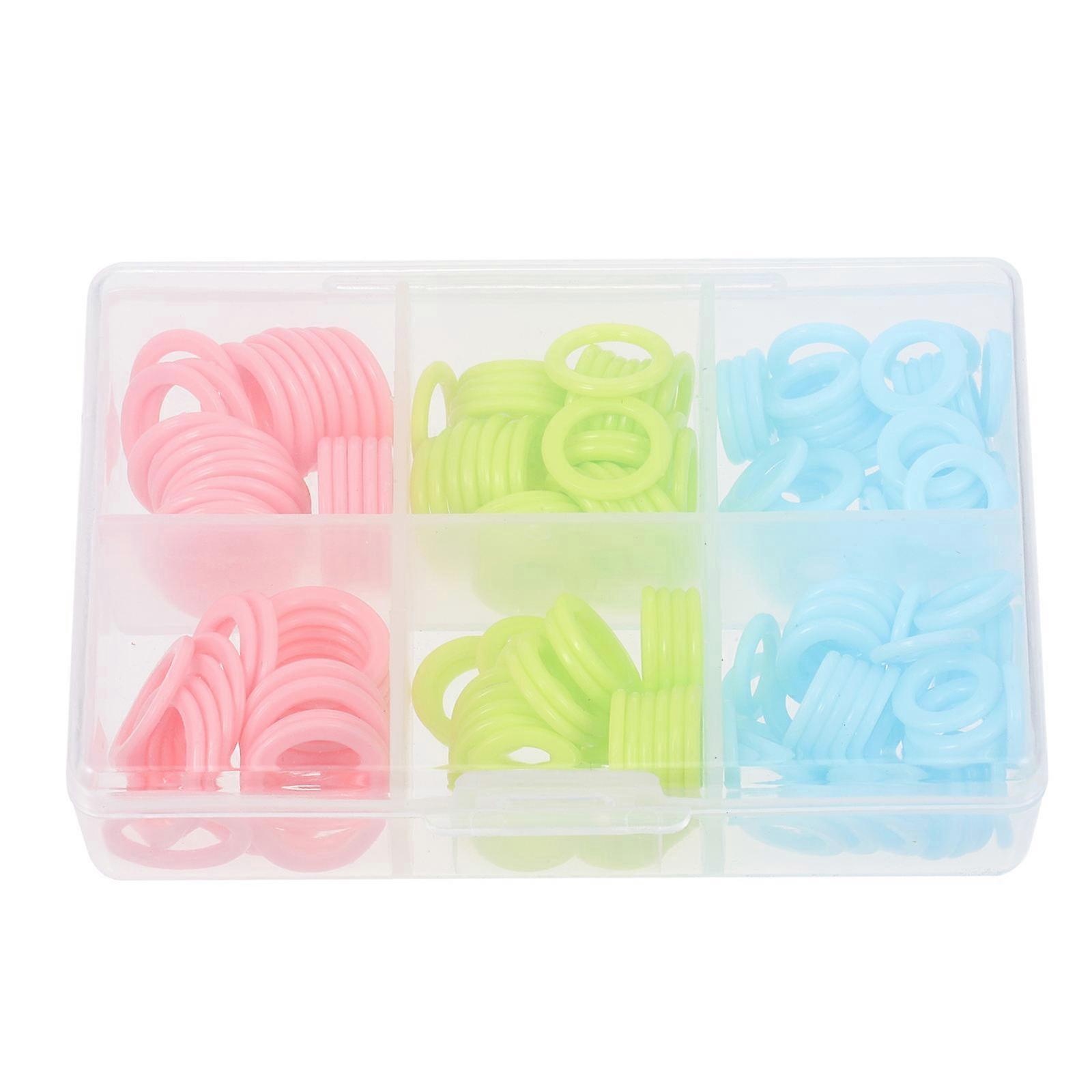 Assorted Color Plastic Knitting Crochet Markers Durable DIY Sewing Tools for Knitting and Crocheting 1 Set