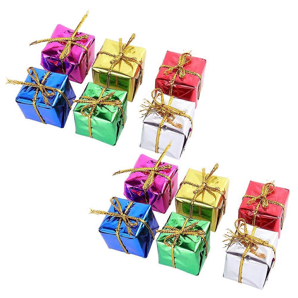 Festive Hanging Ornaments Gift Boxes Christmas Tree Decoration Multi- Shape 72Pcs