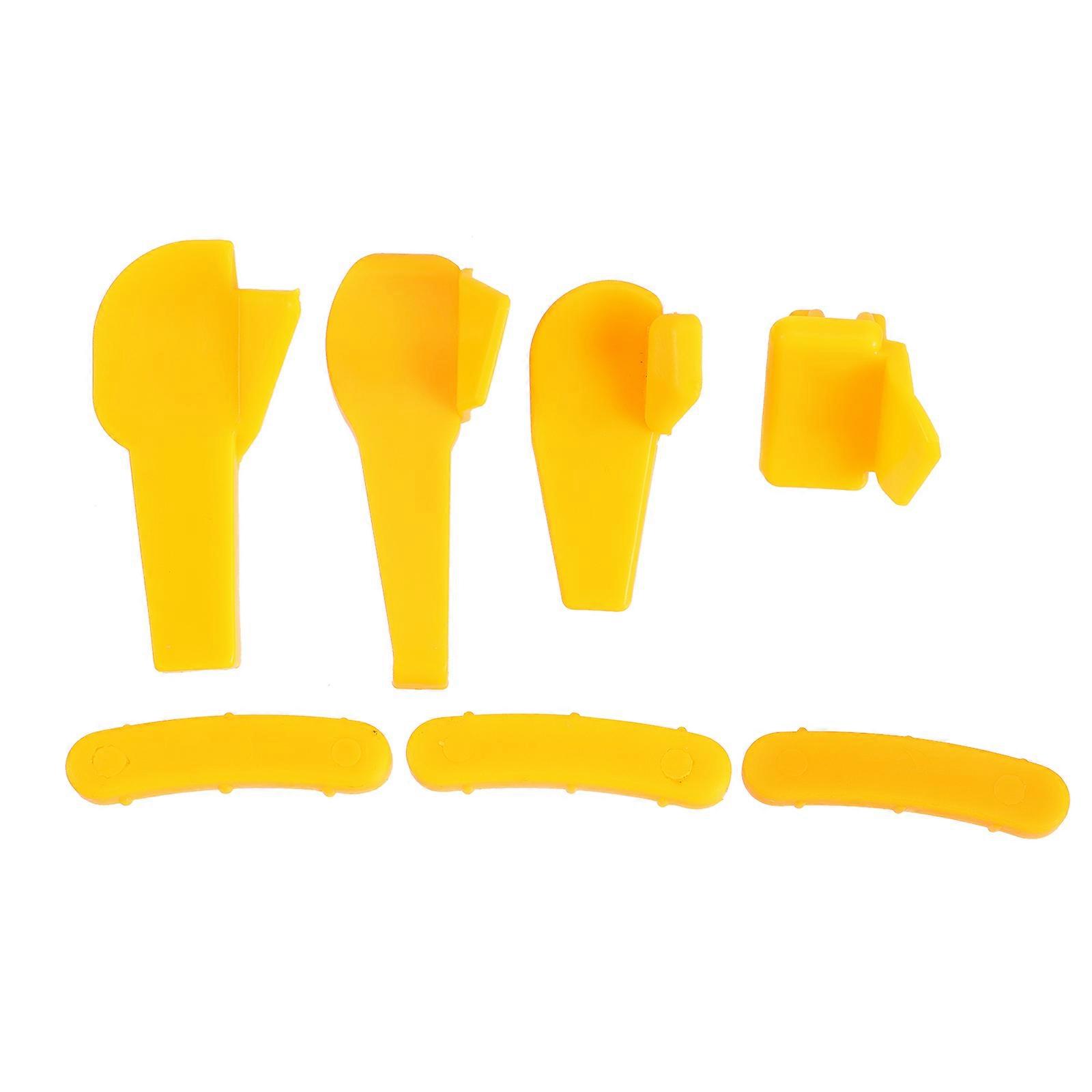 Durable ABS Bird Head Tire Changer Insert for Reliable Tire Use Yellow 4 Sets