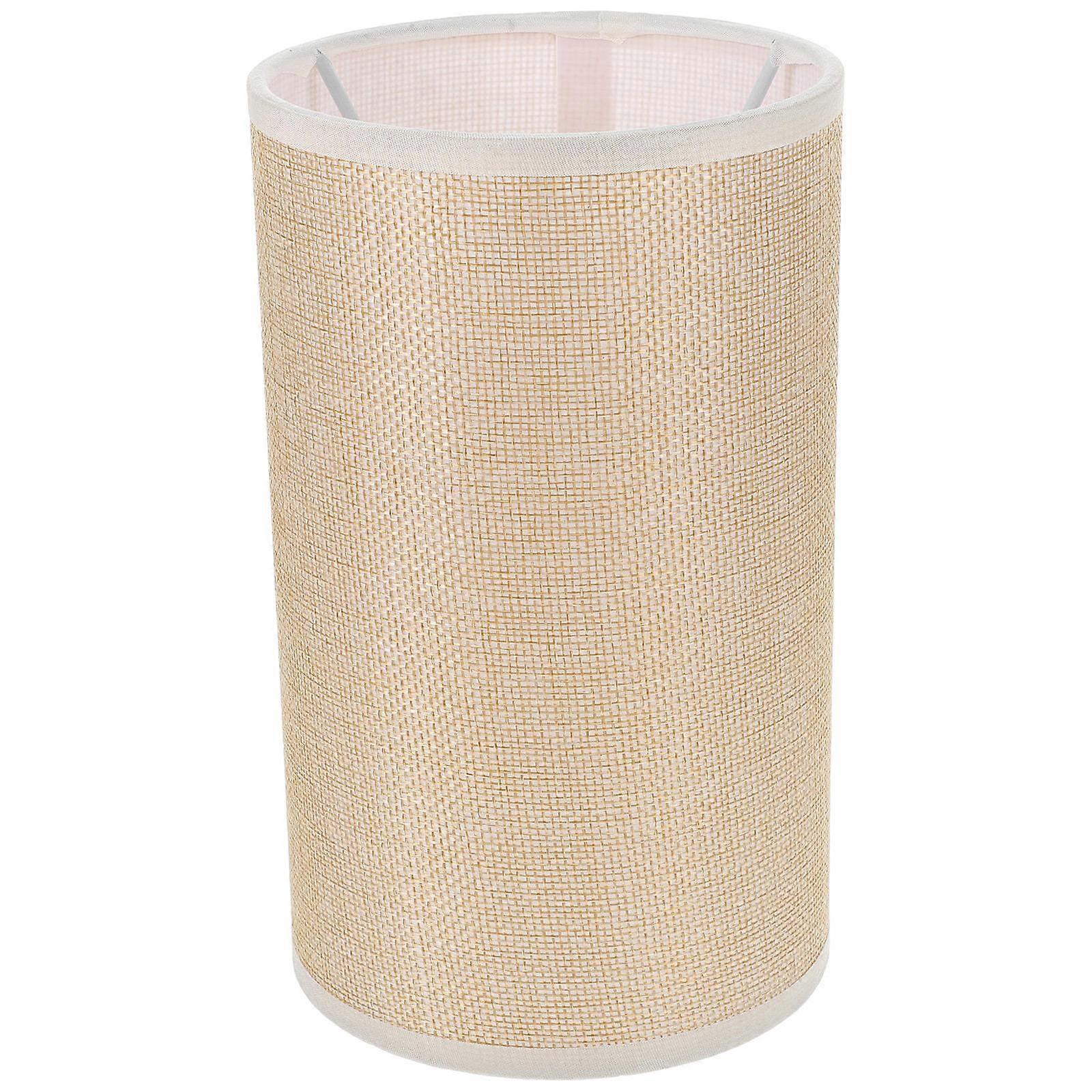 Elegant Drum Lampshade E27 Base Light Cover For Indoor Use In Beige Color With Dust-Proof Function 1Pack