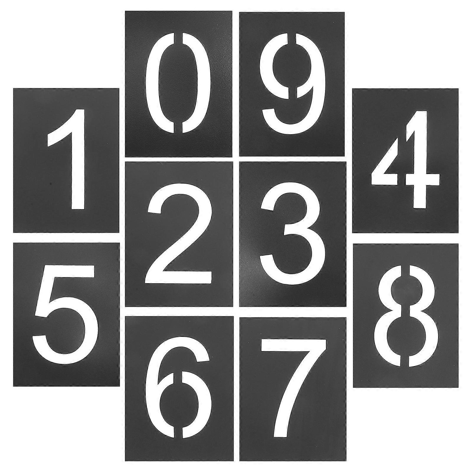 1 Set Reusable Number Stencils for Door Address Painting 0 9