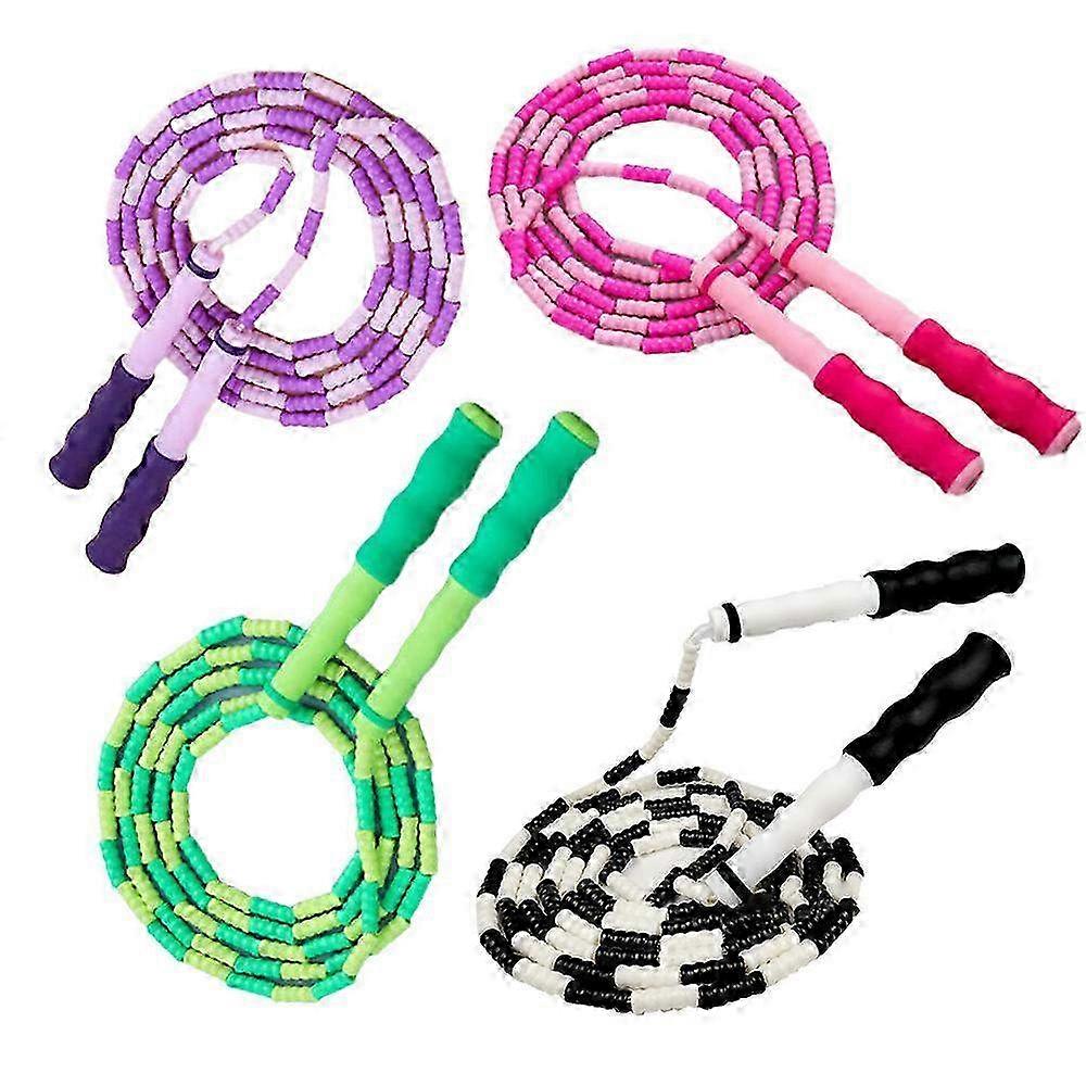 Justerbart sjippetov med bløde perler - perfekt til at forbrænde kalorier, holde sig i form, vægttab og træningssessioner