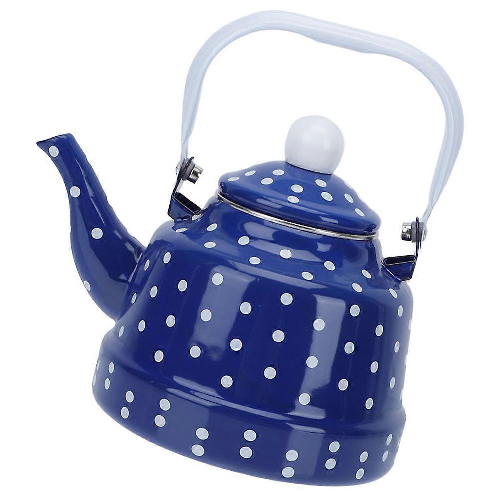 Retro Wasserkocher Emaille Wassertopf Hotel Cool Handle Design Servieren Heißgetränke 14X14X21CM 1Pack