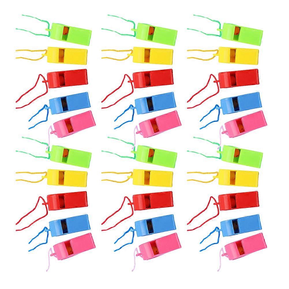 80pcs Colorful Plastic Whistles Loud Training Whistles for Coaches, Referees, Party Favors, Sports Events, Emergency Use