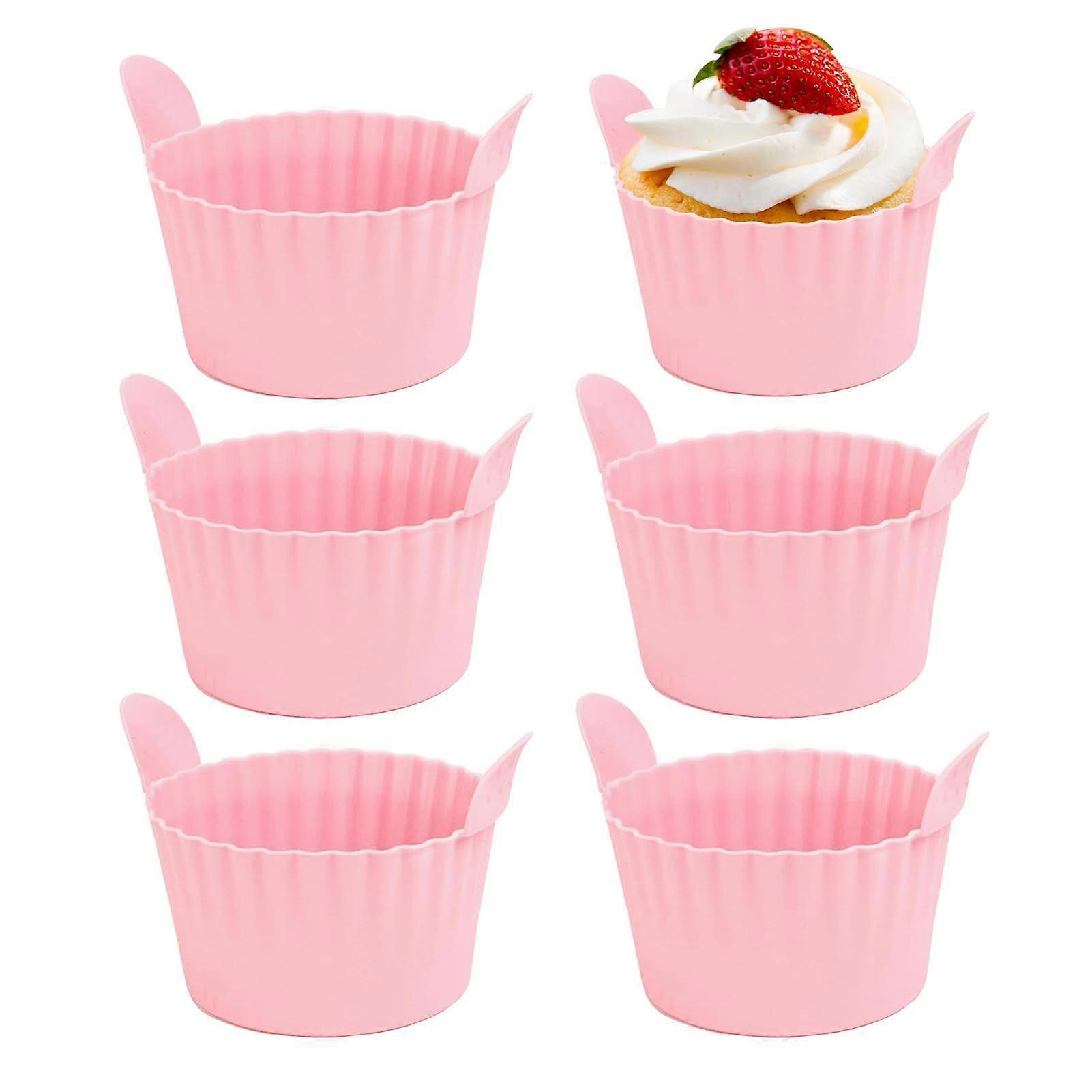 Air Fryer Silicone Cupcake Molds Set of 6 – Non‑Stick Baking Cups for Muffins, Eggs, Pudding