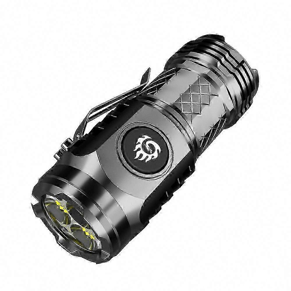 Ultra Bright 3 Core Mini Tactical Flashlight USB Rechargeable High Power LED Torch
