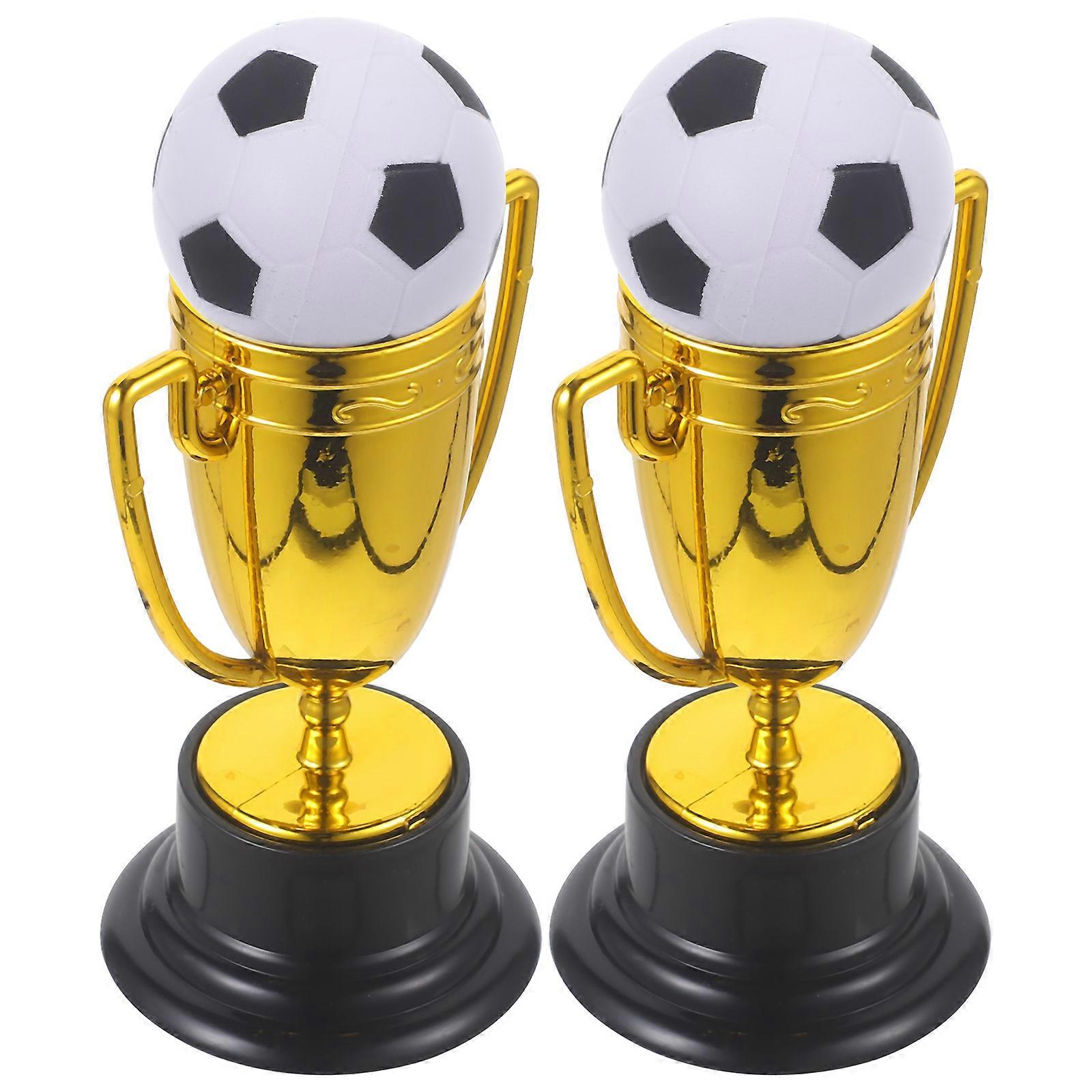 Award Trophy 2Sets Durable ABS Material for Sports Match