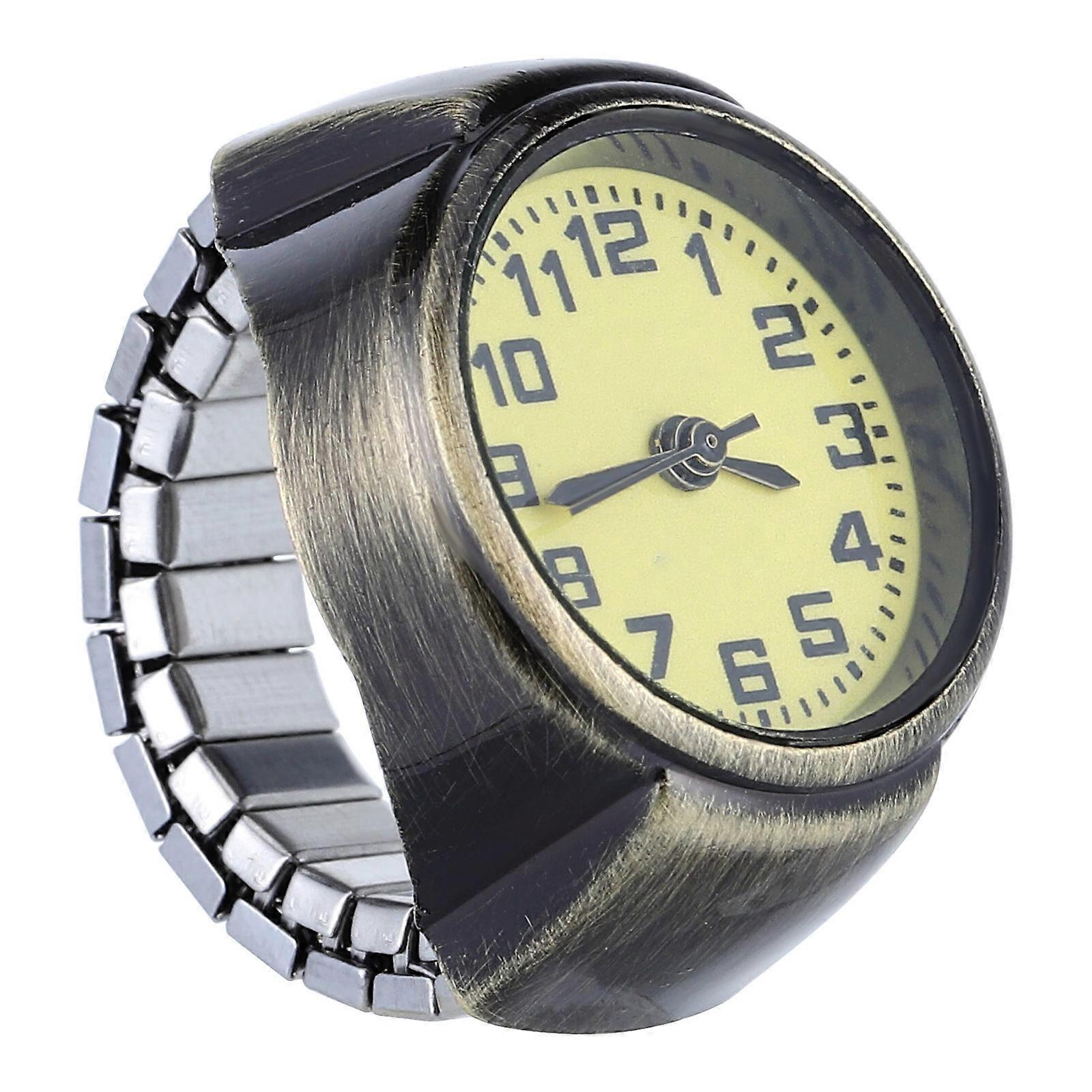 Creative Quartz Ring Watch For Women Retro Style Daily Use Assorted Color Practical Time Telling 1Pcs