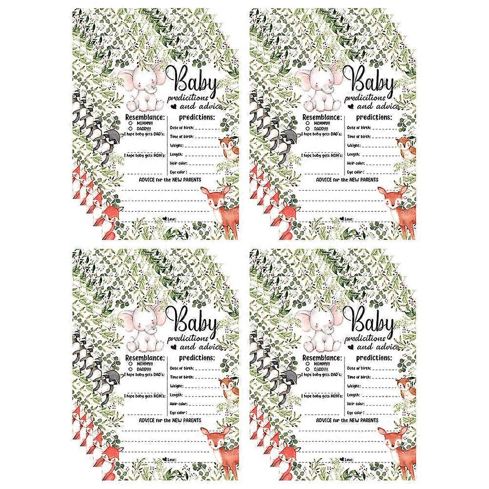 Baby Prediction Cards 20 Pcs Easy To Write For Mom-to-Be Party 18X12.7cm Rectangular Design Engaging Guest Interaction