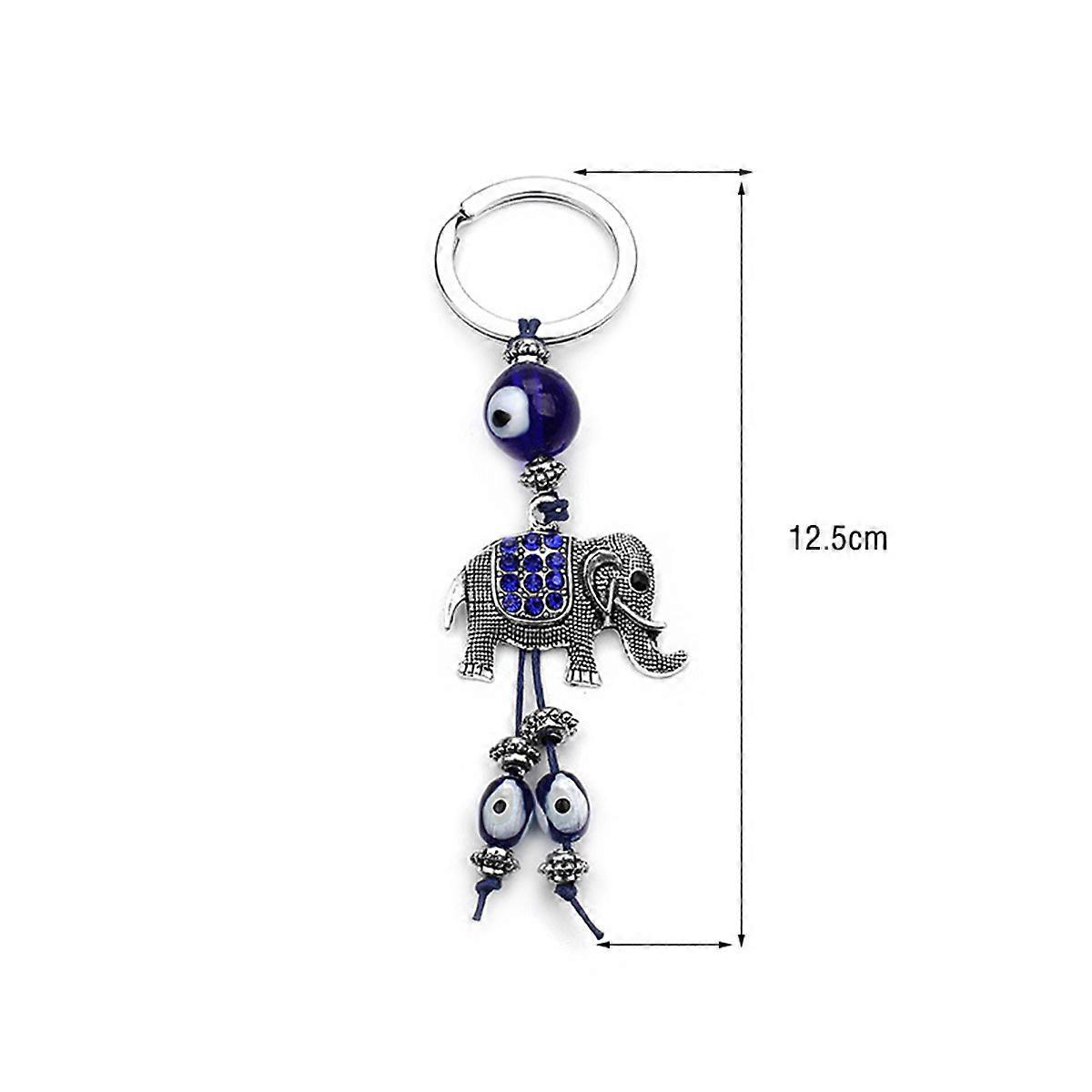 Creative Elephant Keychain Hanging Ornament for Birthdays and Any Occasion in Multi Color Metal Alloy 1Set