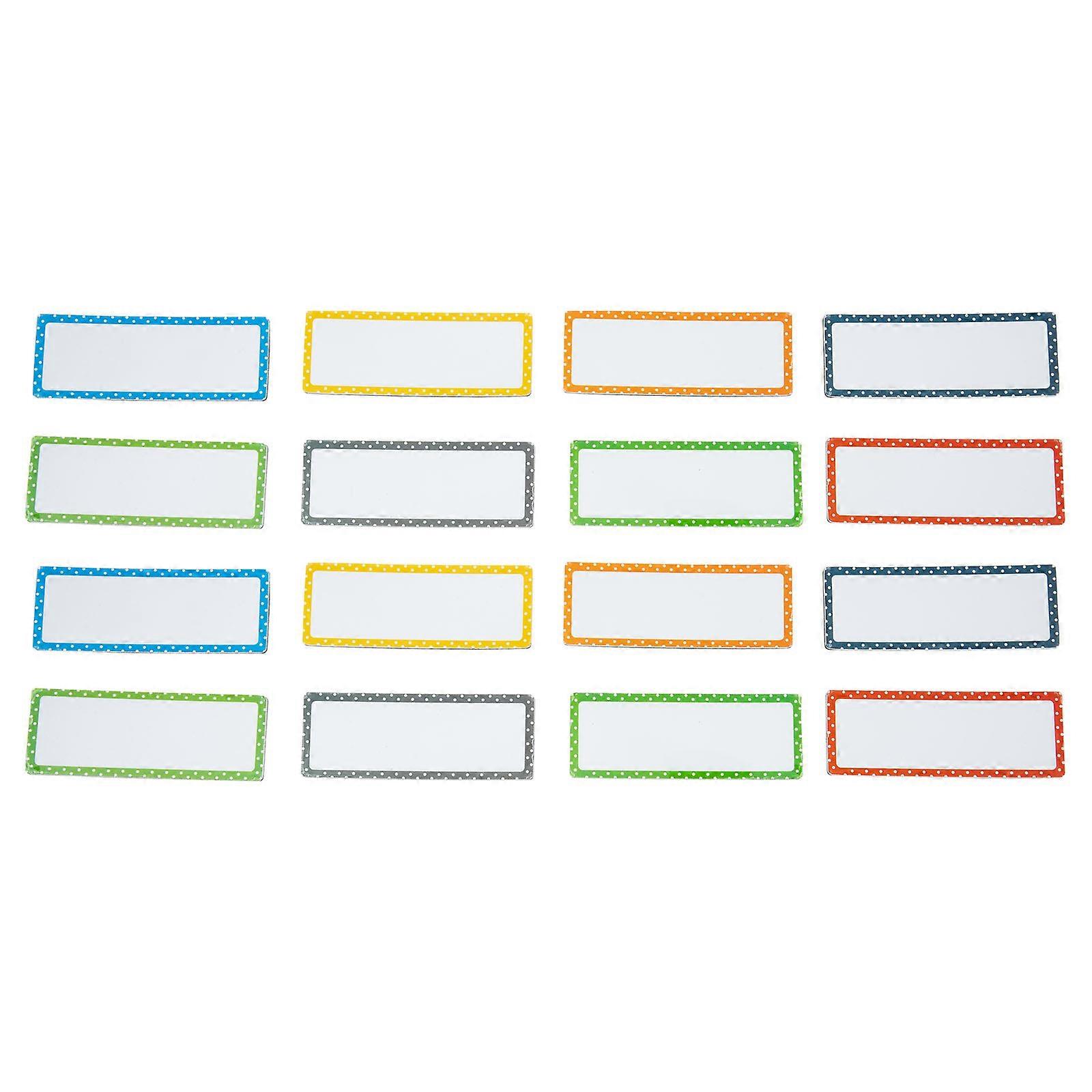 16pcs Erasable Magnetic Name Tags for Refrigerator & Household Stickers – Strong Adhesive Blank Labels for Quick Reuse & Organization