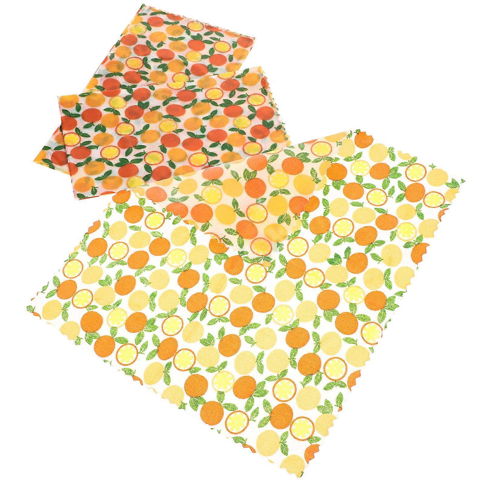 Reusable Beeswax Food Wrap Cloths Perfect For Storing Leftovers Consumers 3Pcs