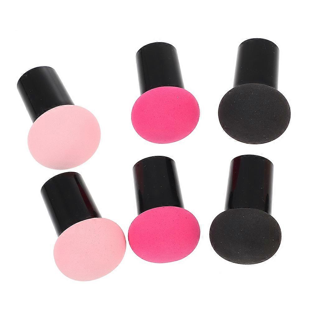6pcs Mushroom Design Powder Puff Set Soft Cosmetic Sponges for Foundation, Concealer & Blush Application Dry or Wet Use for Women