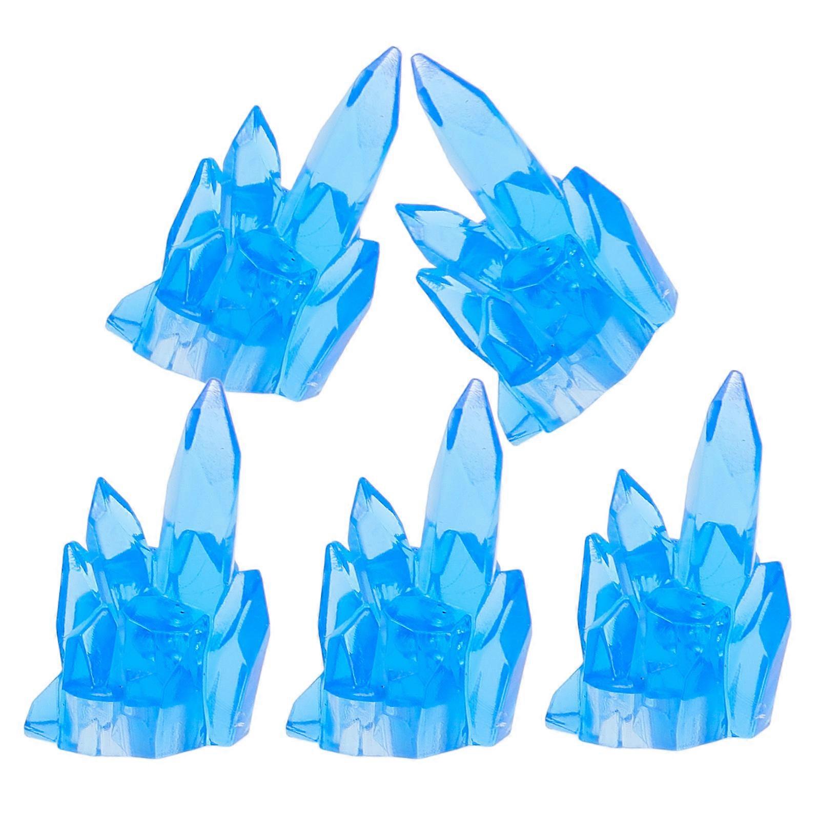 5Pcs Action Figure Accessories Featuring Flame Shape Effect Models Designed For Educational Playtime And Halloween Decorations In Sky-Blue Color