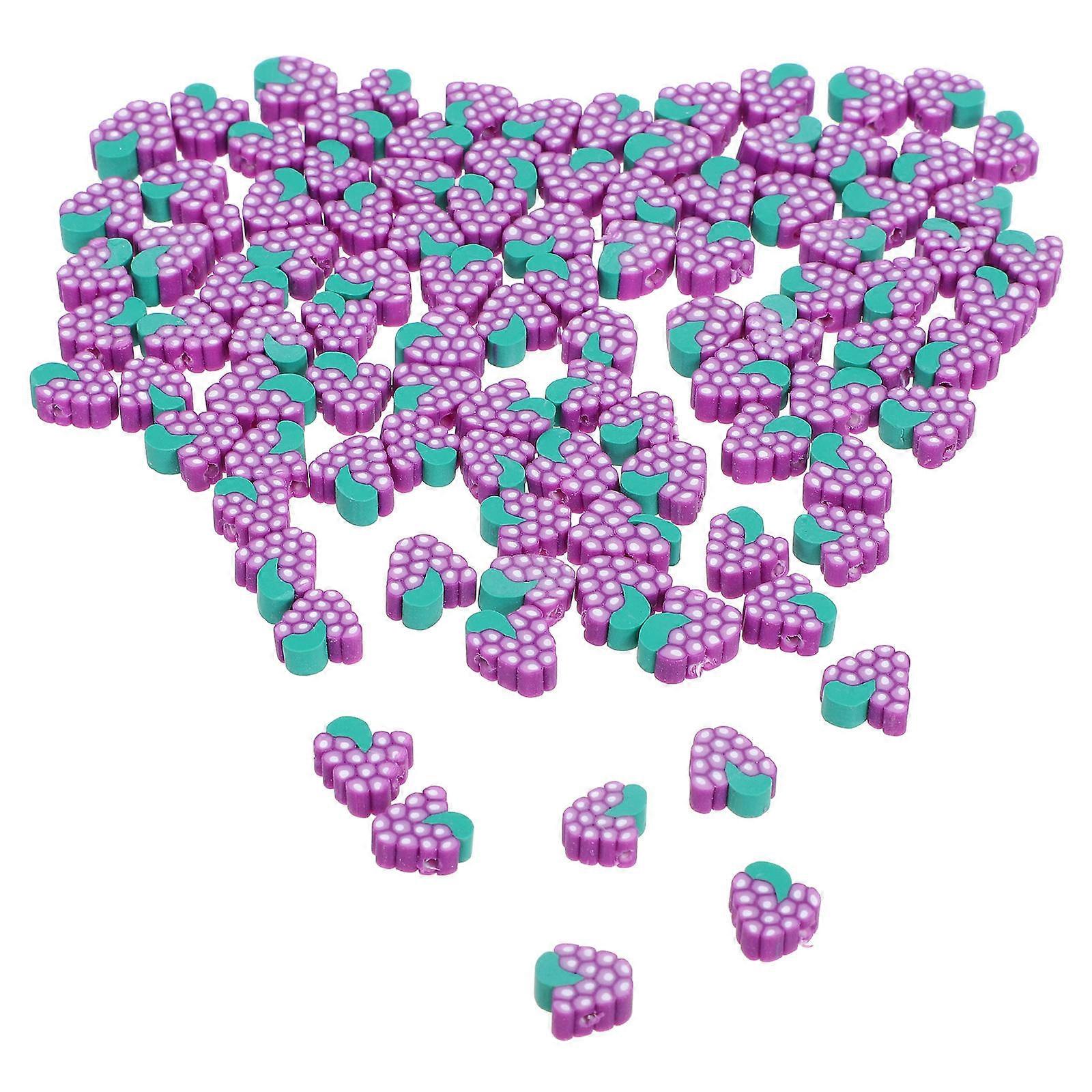 Soft Polymer Clay Beads for Jewelry Making with Grape Shape 100Pcs