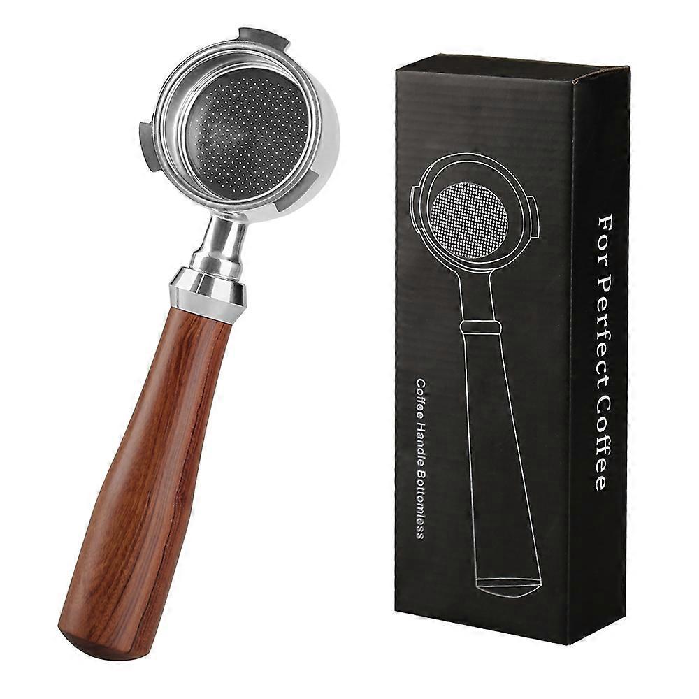 51mm Portafilter Coffee Bottomless Compatible with DeLonghi Espresso Machine EC680 and EC685 Rosewood Handle