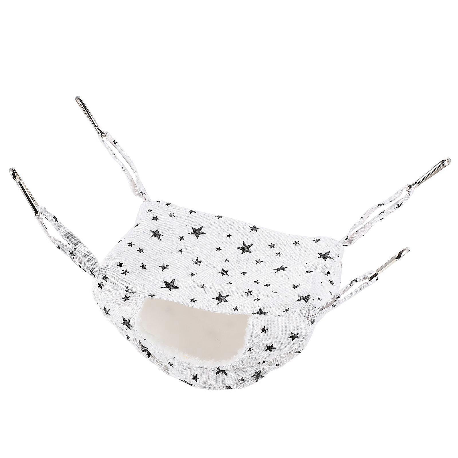 Suspended Design Pet Sleeping Pouch for Small Animals White 1Set