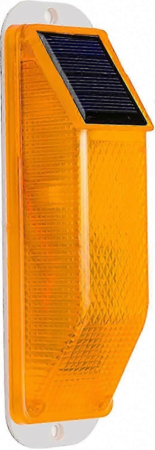 Solar Strobe Warning Light Flashing Construction Safety Roadblock Sign