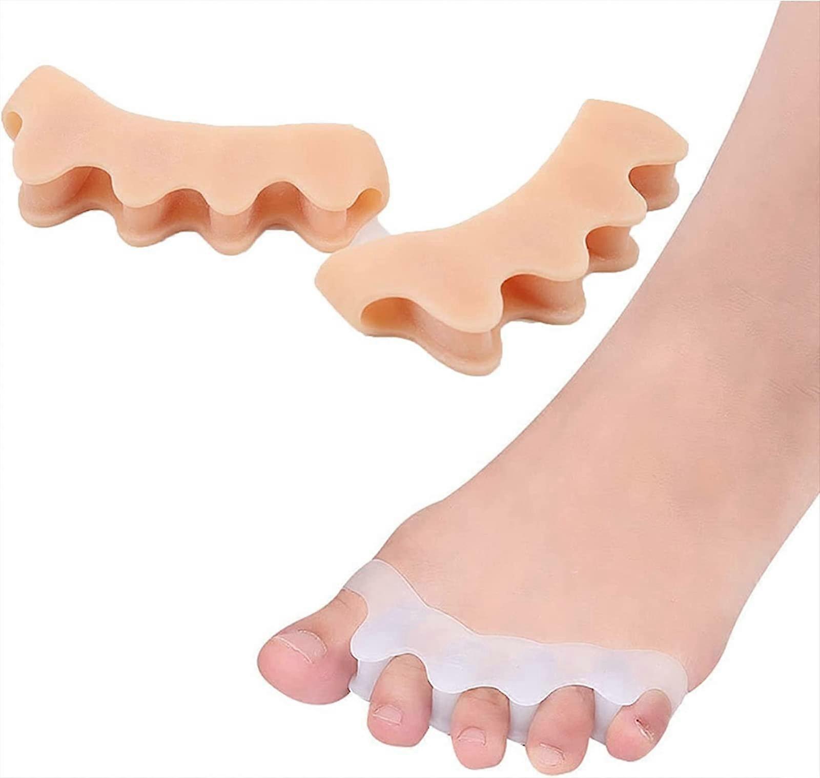 Toe Separator for Valgus Correction - 1 Pair Toe Straightener, Beam Correction, Loose Toe, Foot Bone Adjuster, 7.3 x 2.5cm