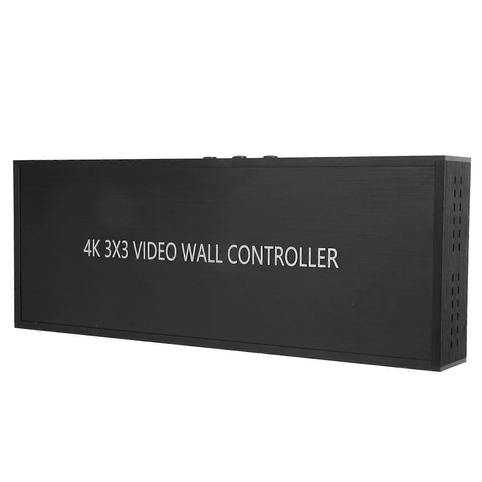 HDMI 3x3 Video Wall Controller Screen Image Processor for 9 TV Splicing Display 110‑240VUS Plug 110‑240V 
