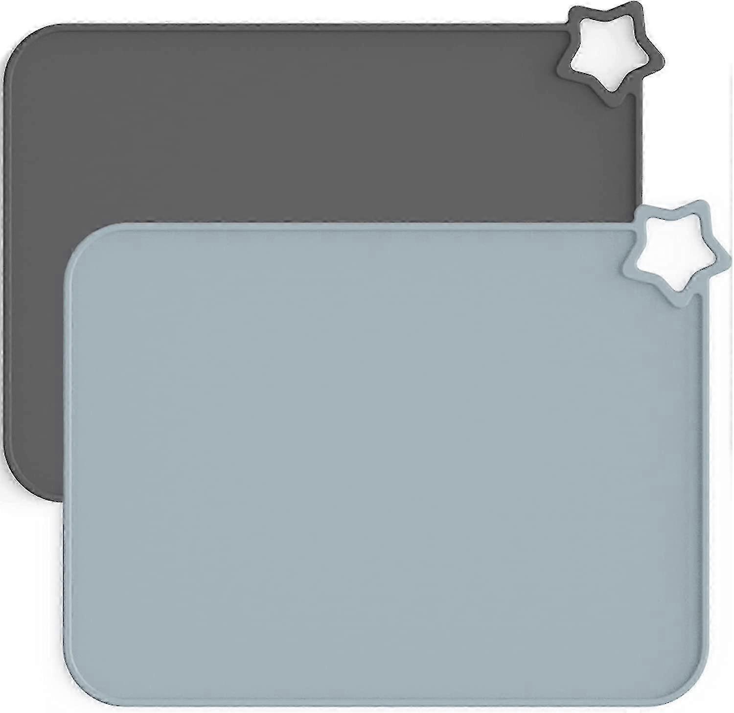 A set of two sets of scratch and stain resistant silicone table mats, suitable for children and toddlers 30*40CM