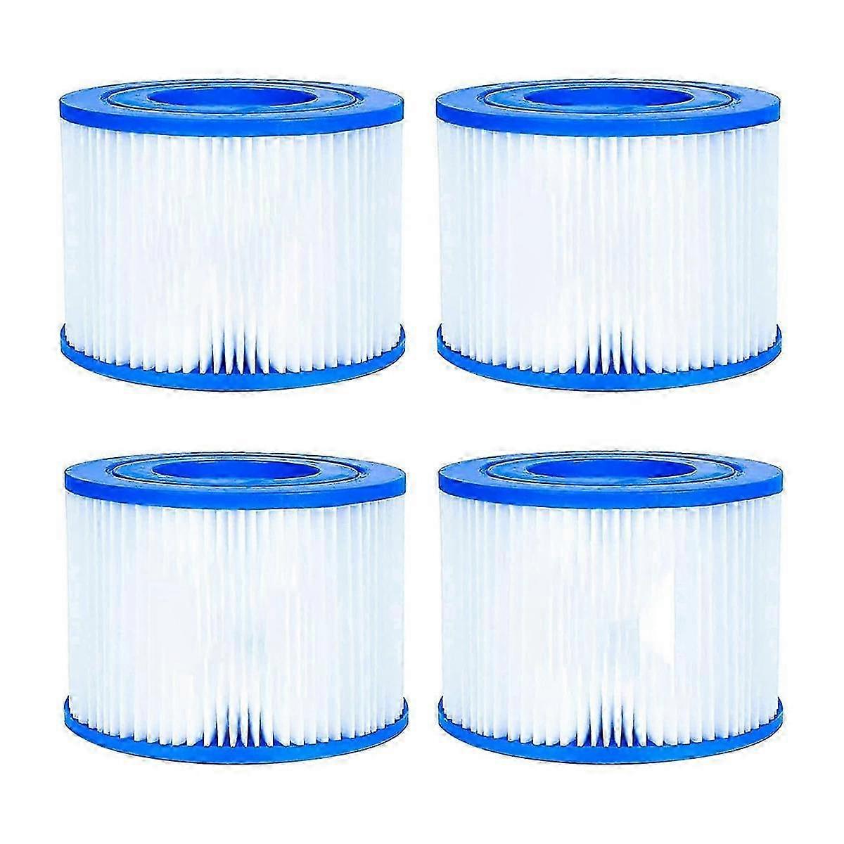 4 Pack Inflatable Hot Tub & Spa Replacement Filters - Compatible with 90352E 58323E, Type VI Pool Filters