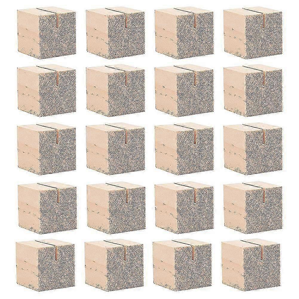 20pcs Wooden Name Card Holder Wooden Table Number Stands Solid Wood Place Card Holders For Name Tag