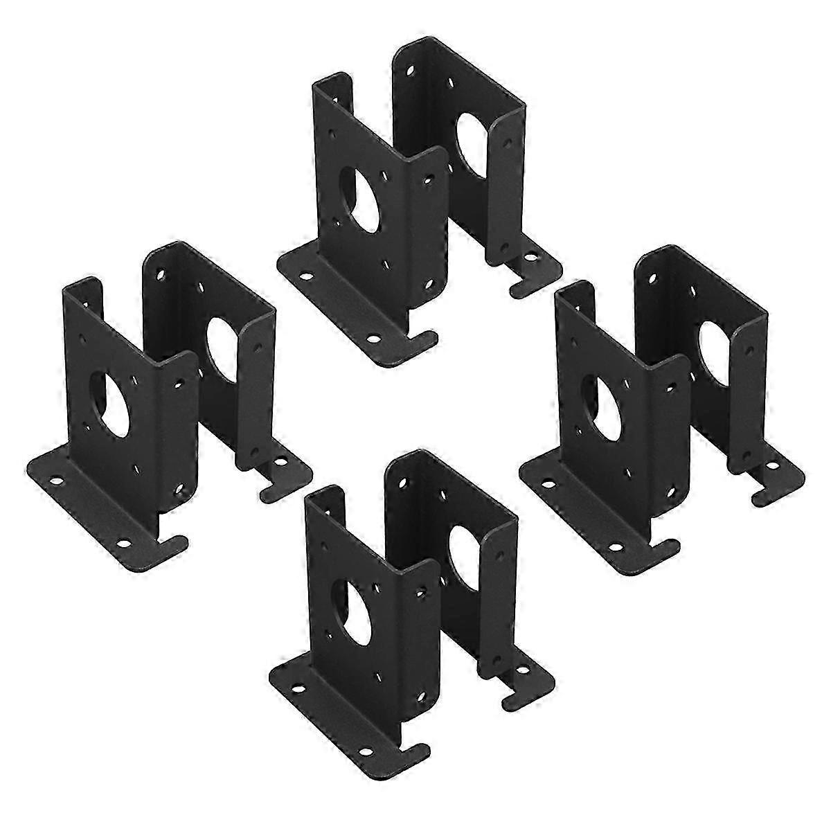 4Pcs Adjustable Wood Fence Pergola Post Base Brackets Kit Heavy Duty Post Anchor Base Brackets for