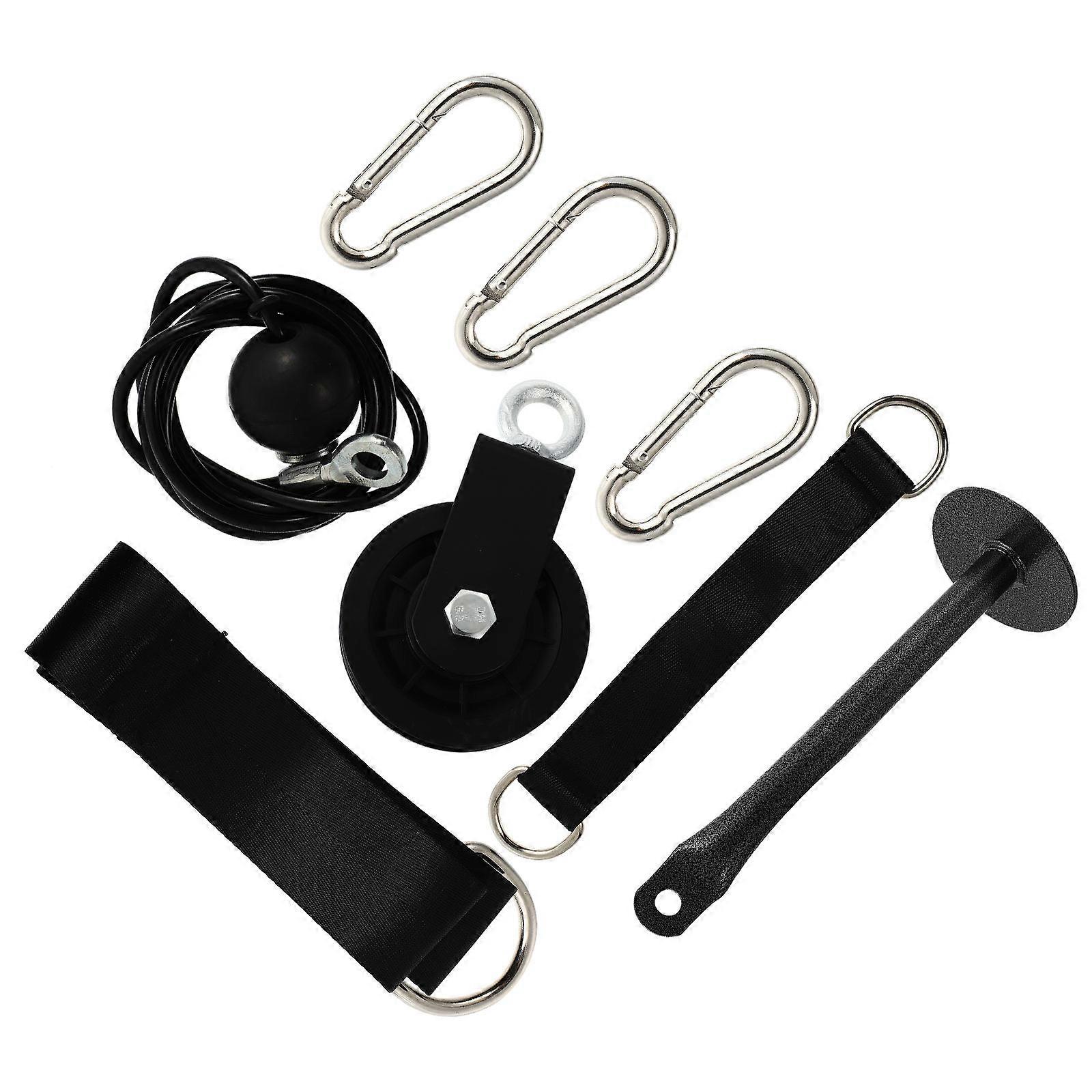 Tricep Trainer Cable Machine Home Gym Fitness Equipment Assorted Color Stainless Steel Nylon for Muscle Training 1Set