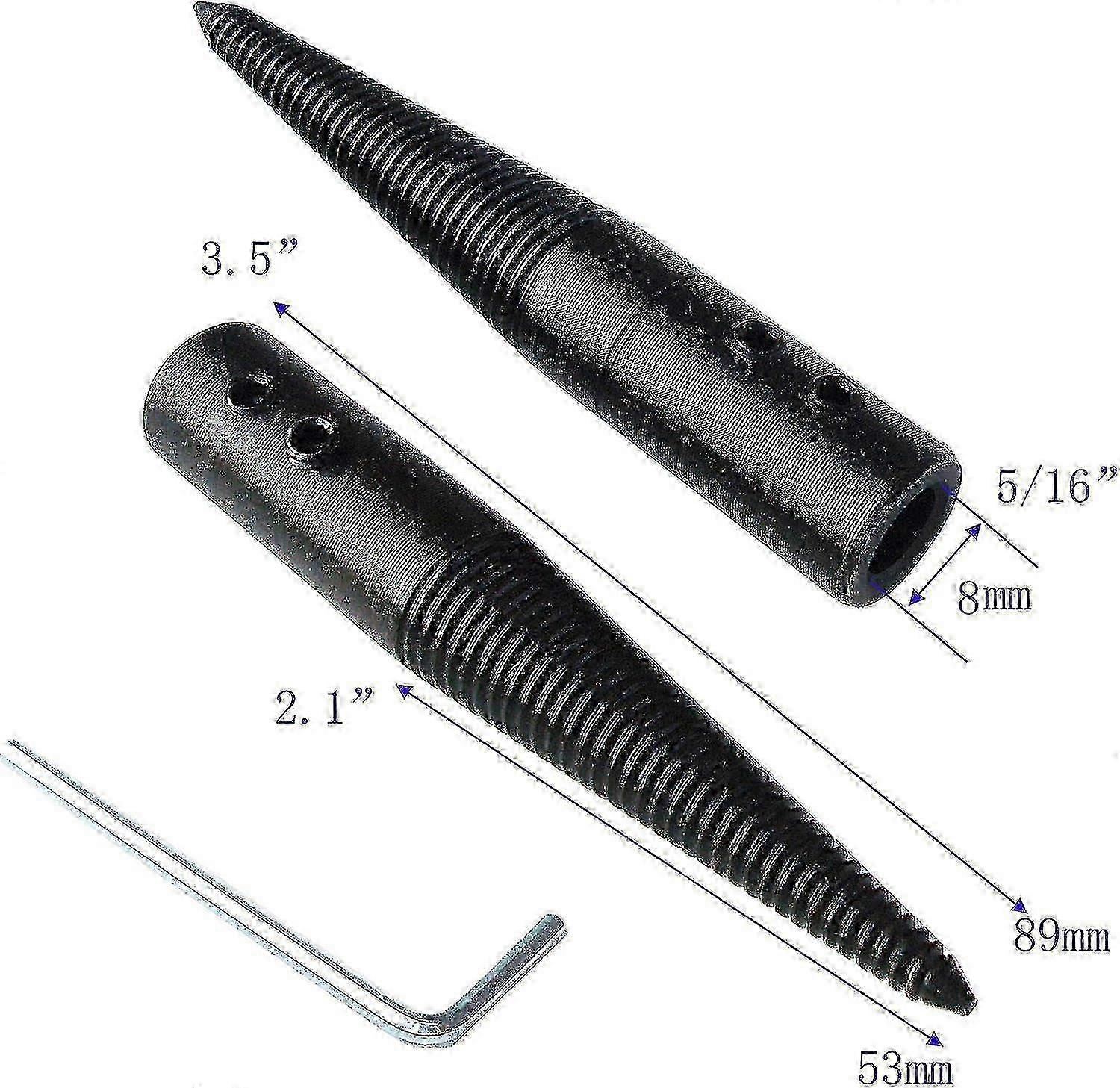 Threaded Taper Spindle Adapter for Bench Grinder, Compatible with Polishing Wheels, 2-Pack