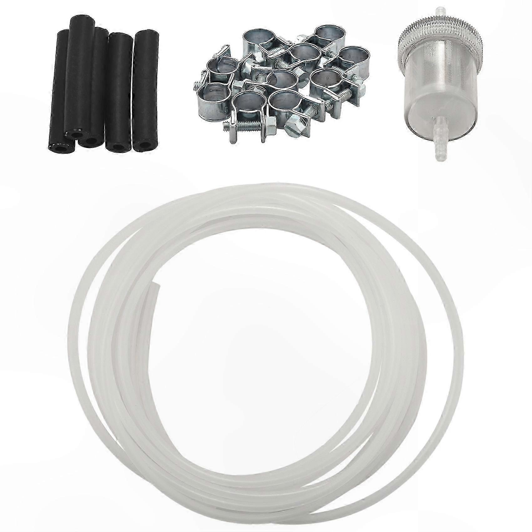 Universal Car Air Heater Fuel Line Replacement Tube with Hose Clip and Filter for Parking Heater Systems
