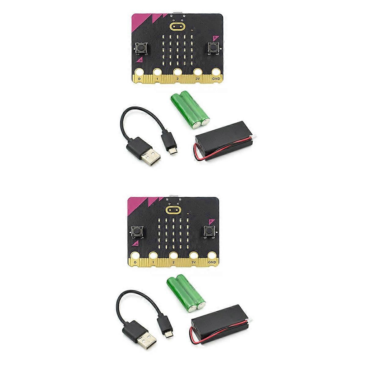 2X Microbit V1.5 GO Kit Version Programmierbares Lernentwicklungsboard für DIY