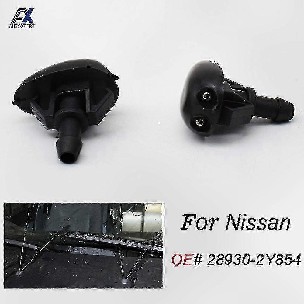 2-Pack Front Windshield Washer Nozzles for Select Isuzu and Nissan Models