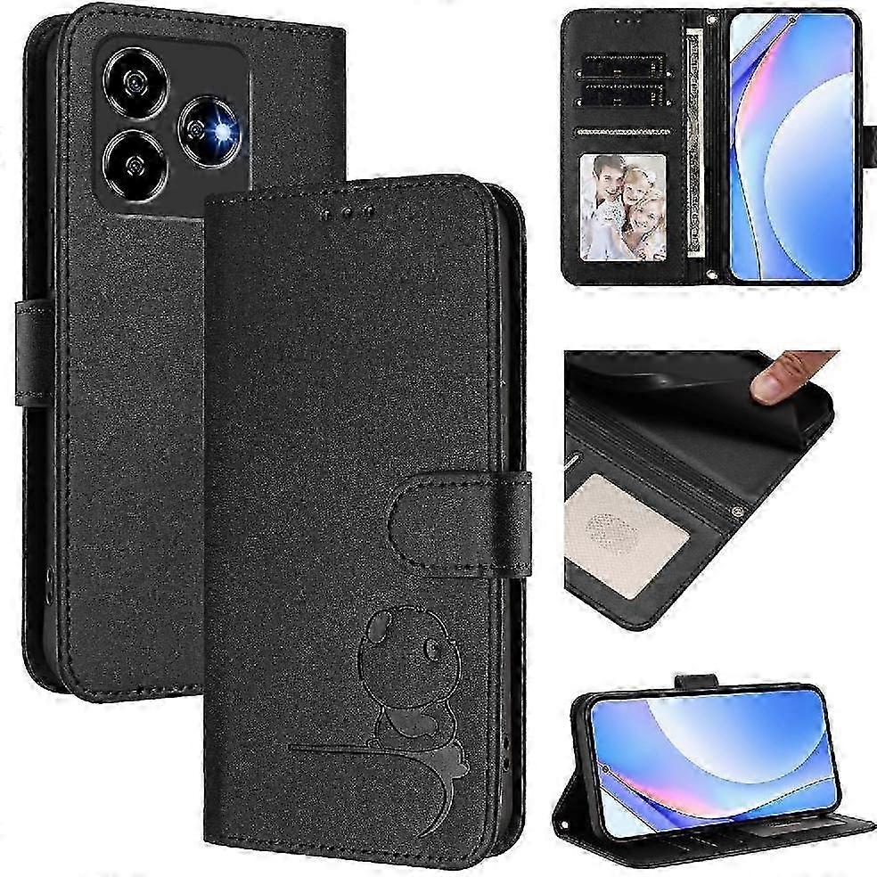 RFID Blocking PU Leather Flip Case with Card Slots, Kickstand & Mag...