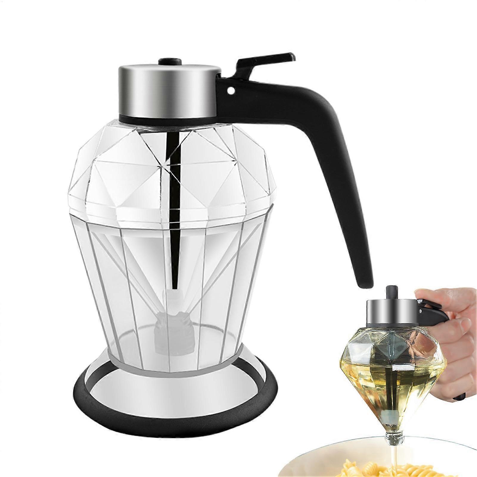 Glass Honey Dispenser No Drip Syrup Dispenser 200ml Multipurpose Bottle Clear