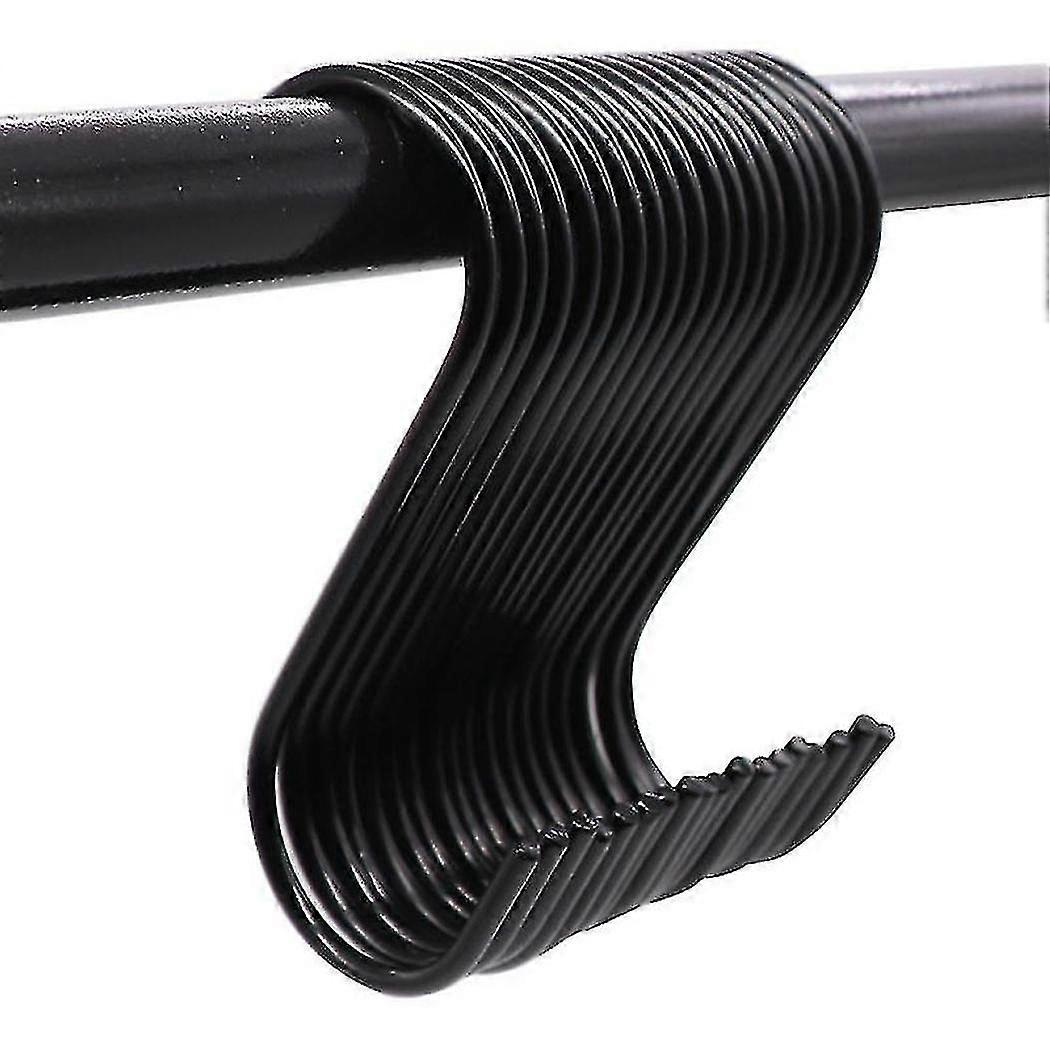 S-Hooks Black S-Hooks Stainless Steel Hooks Black Metallic Hook for...