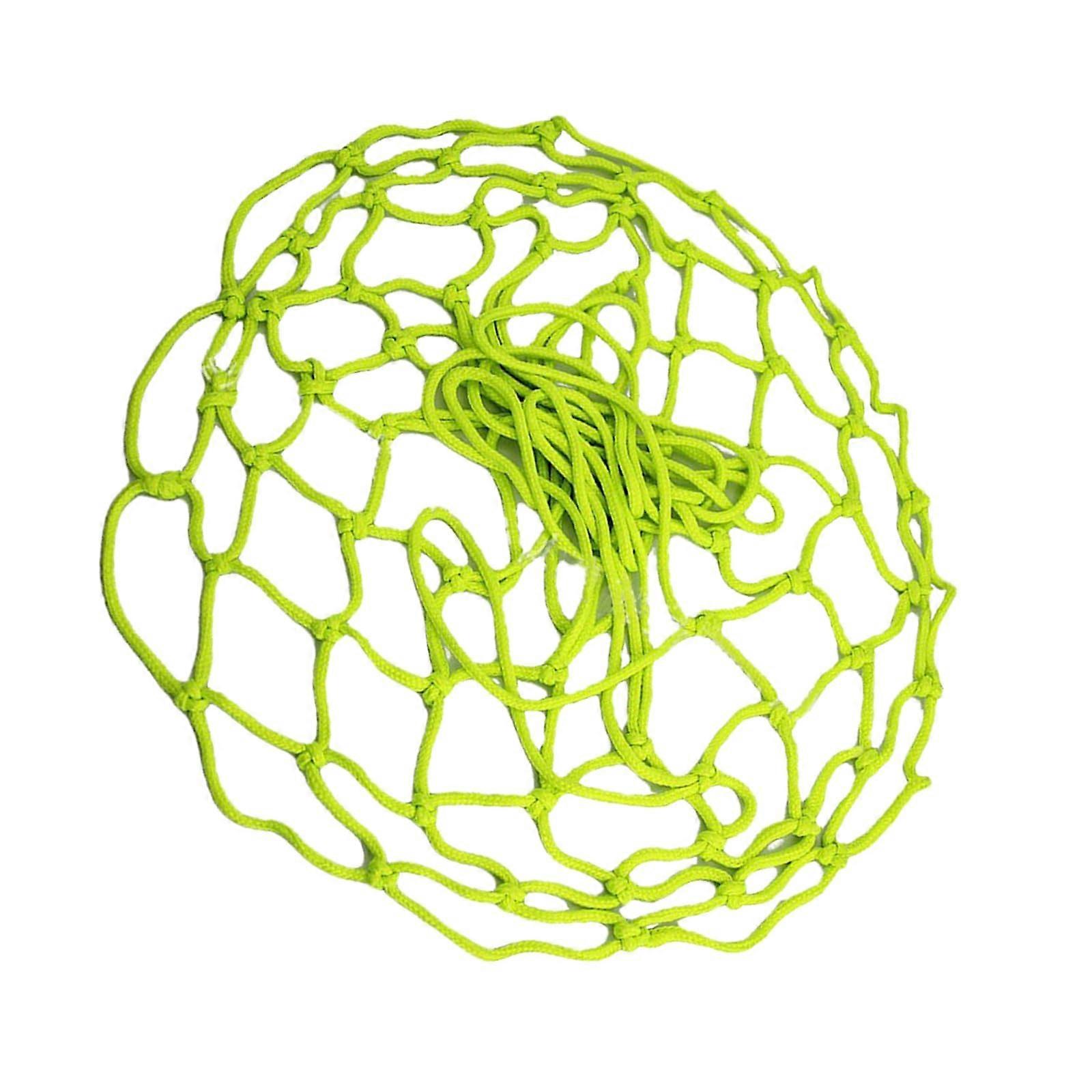 Foldable Mesh Ball Bags With Adjustable Strap Large Capacity Basketball And Other Sports Fluorescent Green
