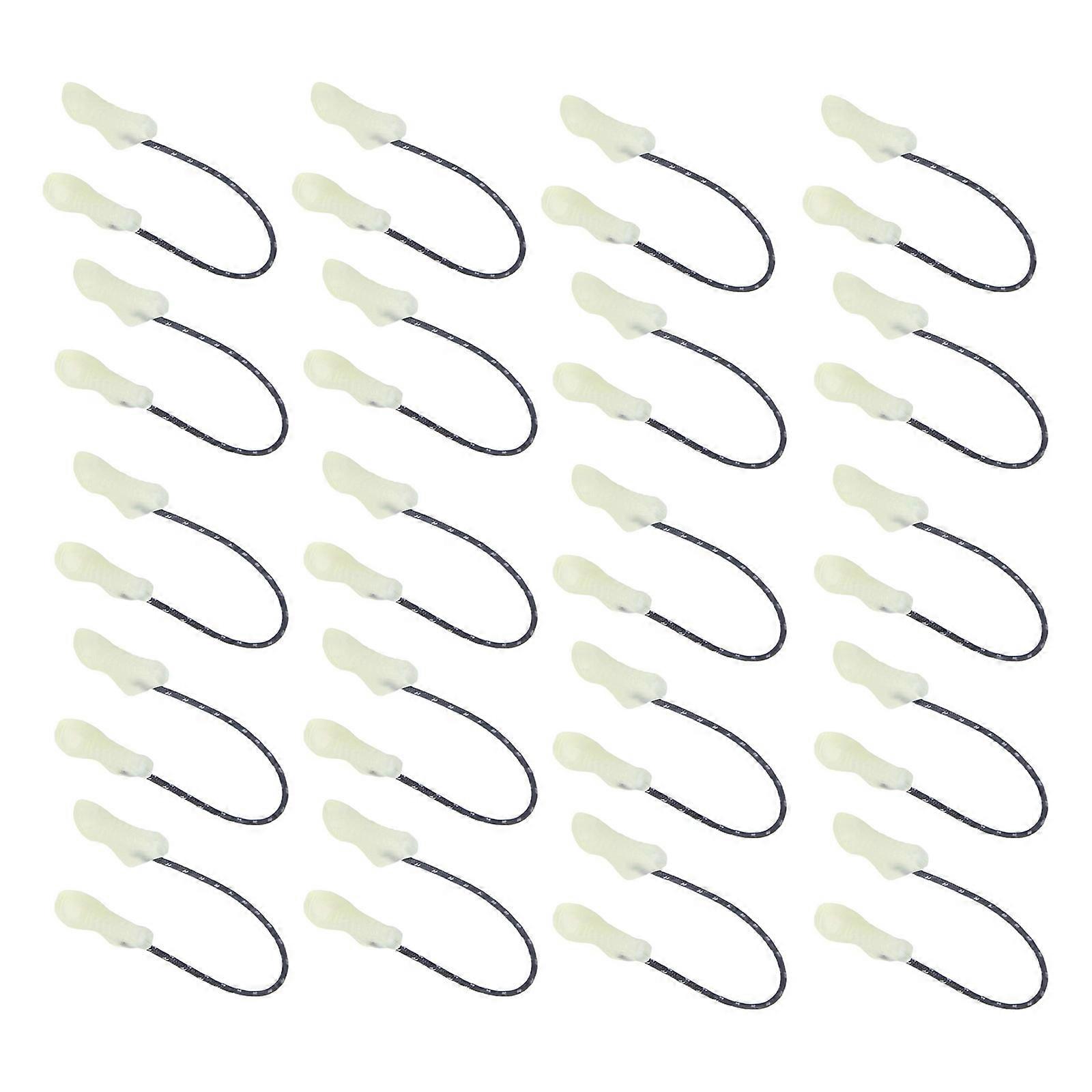 20Pcs Luminously Zippers Pulls Cord Extender Suitcases Tent Backpacks Zippers Pull Prevent loss Keychain Puller Easy to Use Multicolor