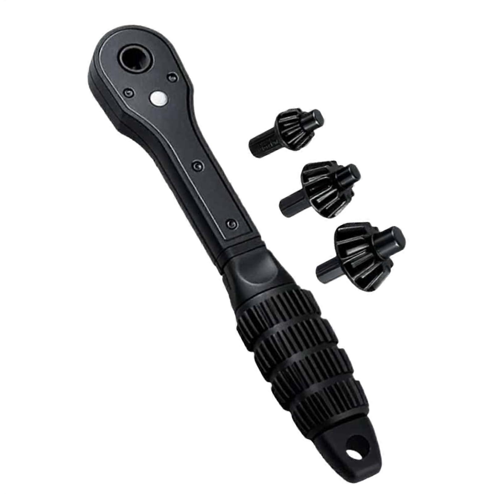 Wrench Set Ratcheting, Drill Chuck Adapter Spanner Portable Slim Anti Slip Ratchet Wrench