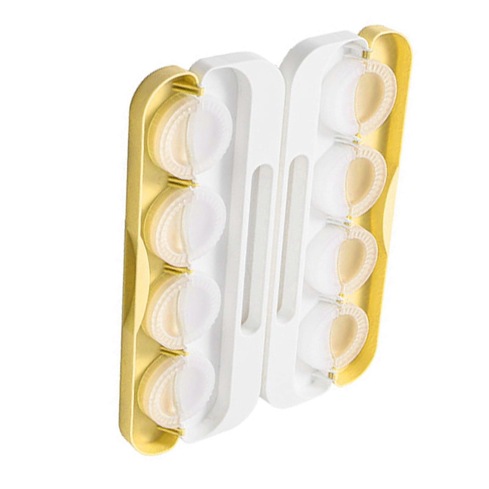 Compact Yellow Dumpling Maker 980g PP Ergonomic Handle Manual