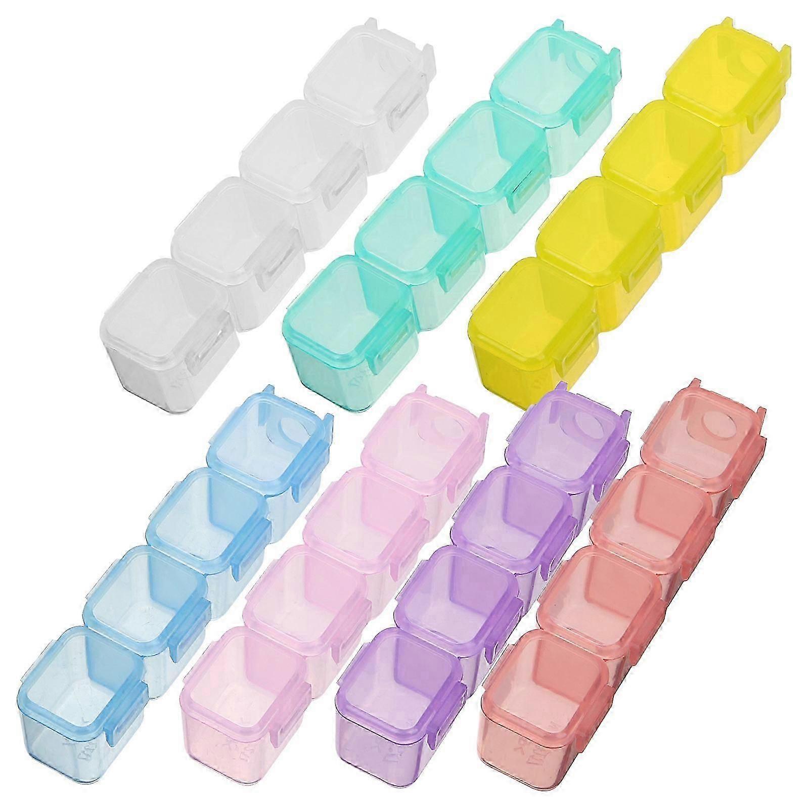 Portable Multi-Grid Jewelry Box Rectangular Shape Simple Design PP Material Travel Use Organizer For Small Accessories General Users 1Set