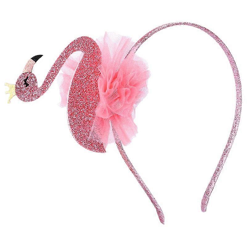 Flamingo Inflatable Headband One Size Fits Most Pink Flamingo Design Girls Party Hair Accessory