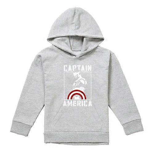 Captain America Childrens/Kids Stencil Heather Pull Over Hoodie