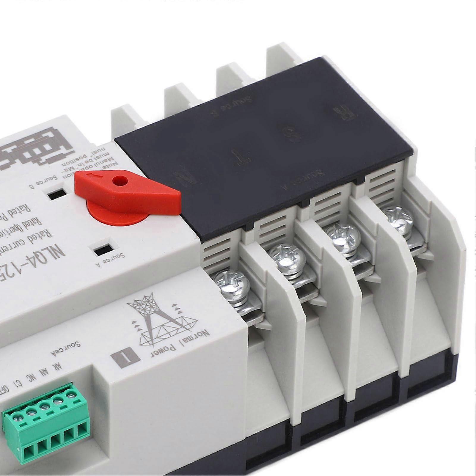 4P Dual Power Automatic Transfer Switch High Temperature Resistant AC 400V 63A