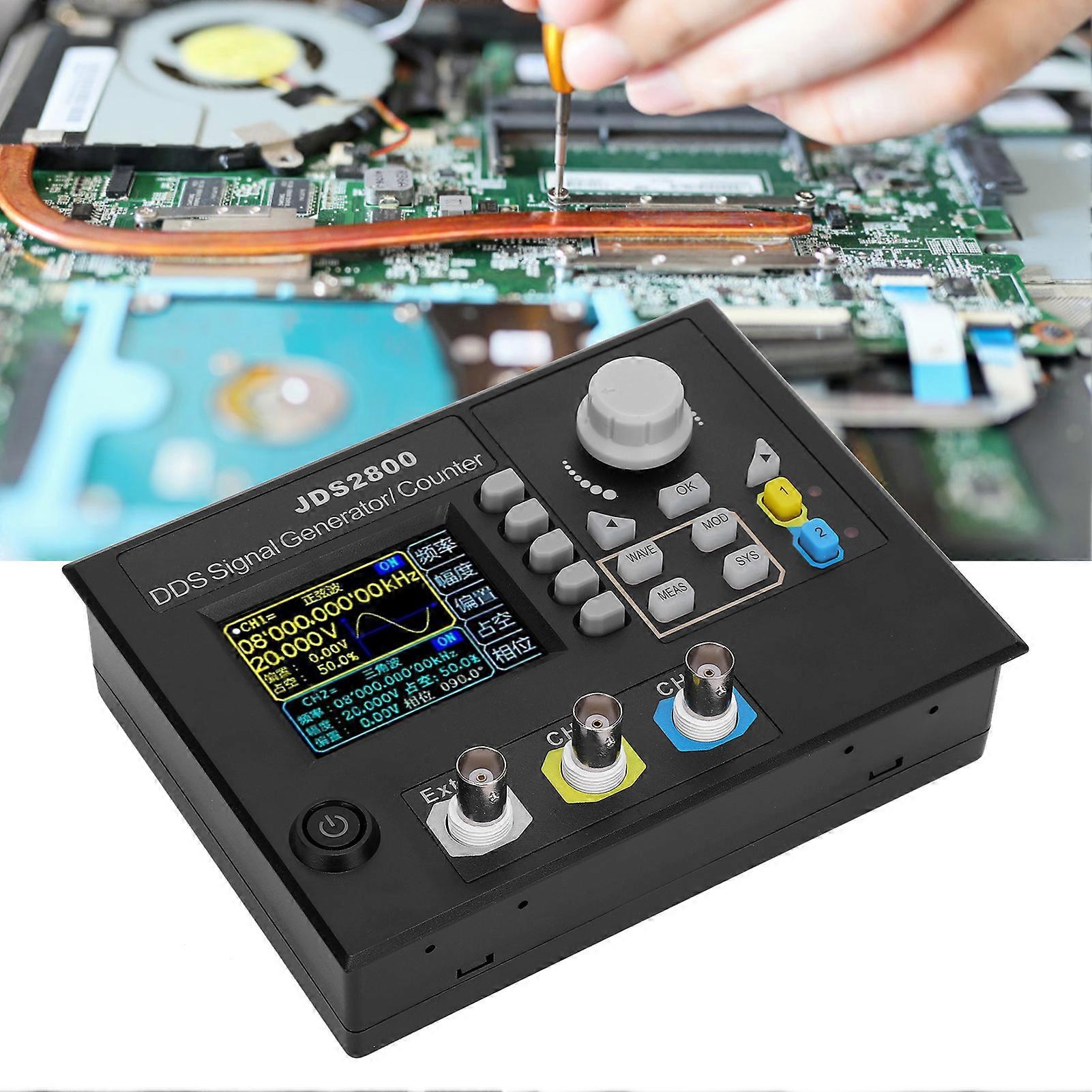 JDS2800-15MHz Dual Channel DDS Signal Generator 2.4in LCD