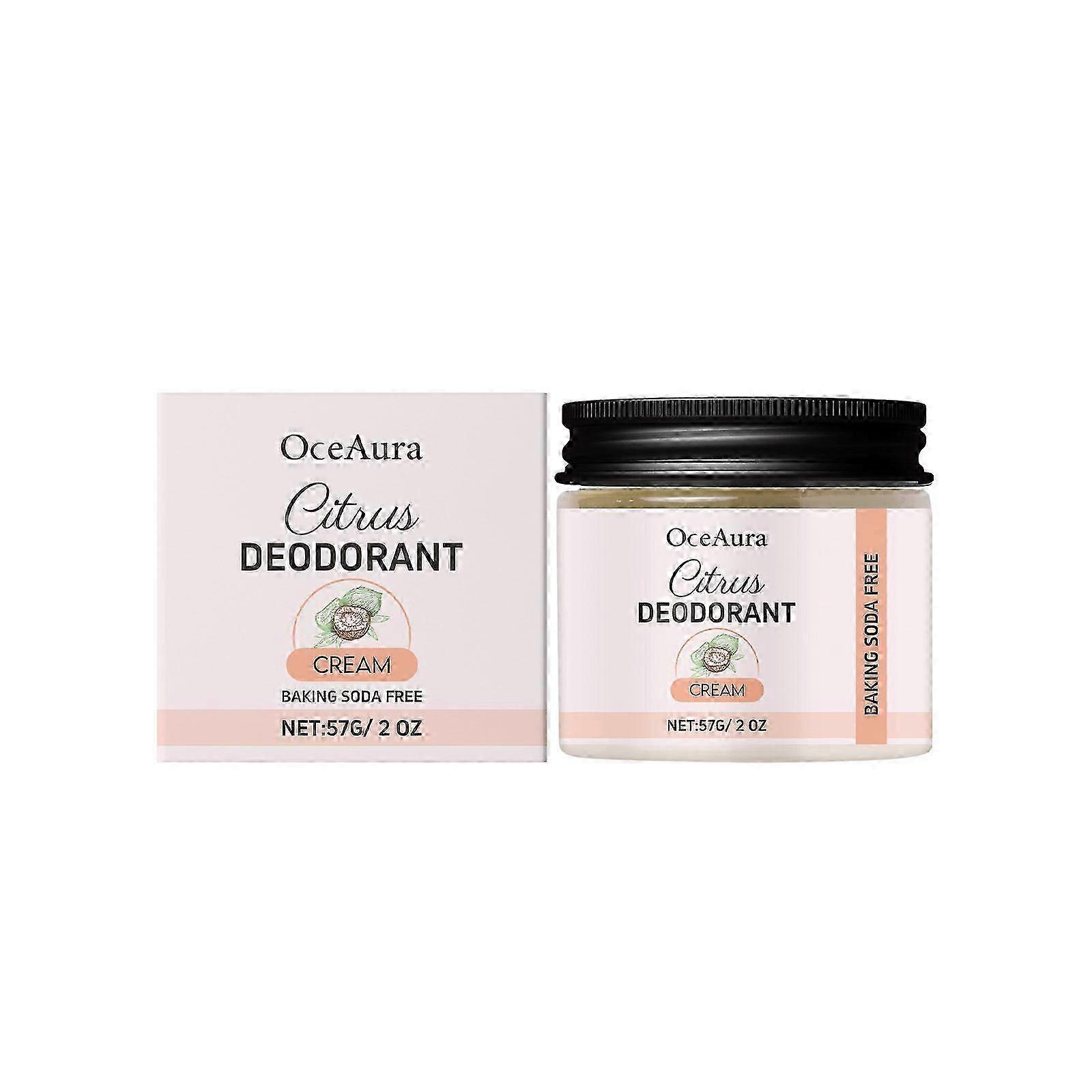 Natural Deodorant for Women & Men | Organic Deodorant Cream Non Aluminum | Baking Soda Free Healthy Deoderant for Body & Private Parts | Citrus Scent