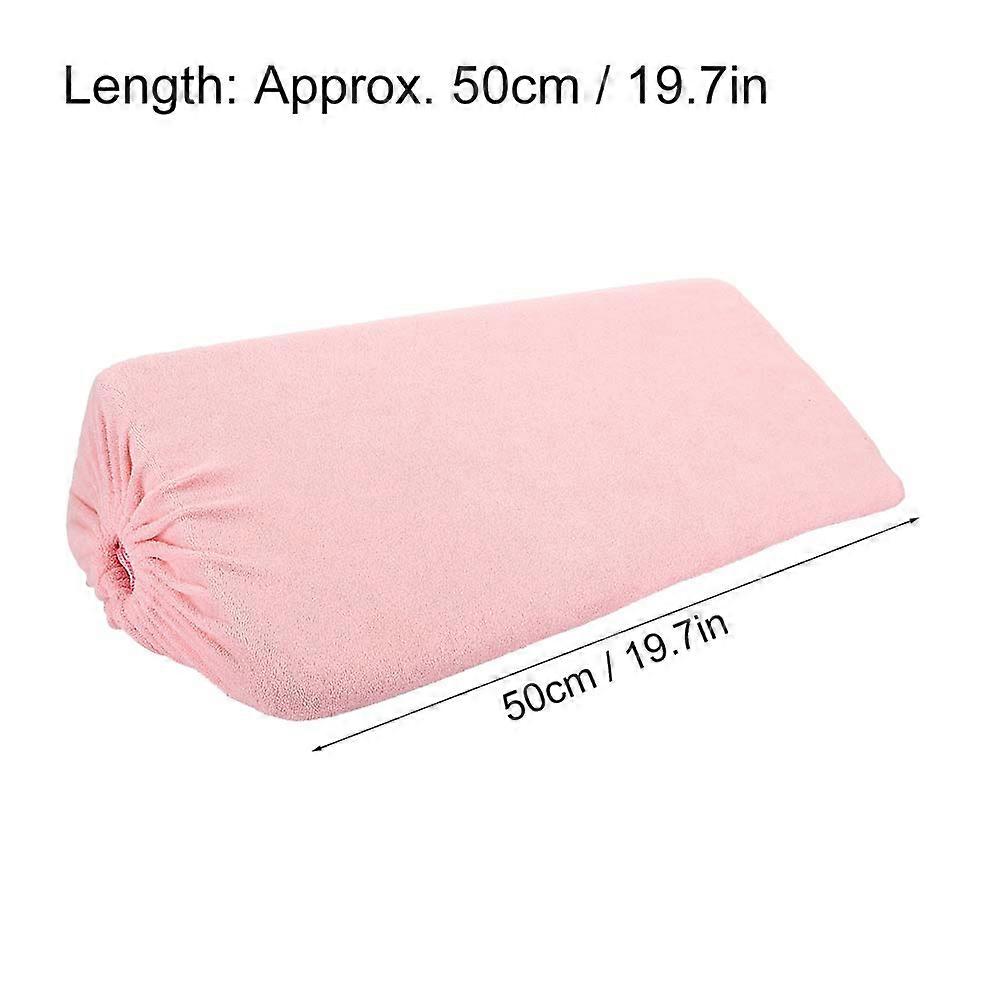 Triangular Pad Turn Over Pad Bedsore Care Pillow Side Cushion for Elder Bedridden Patients (Drawstring Type)Pink 