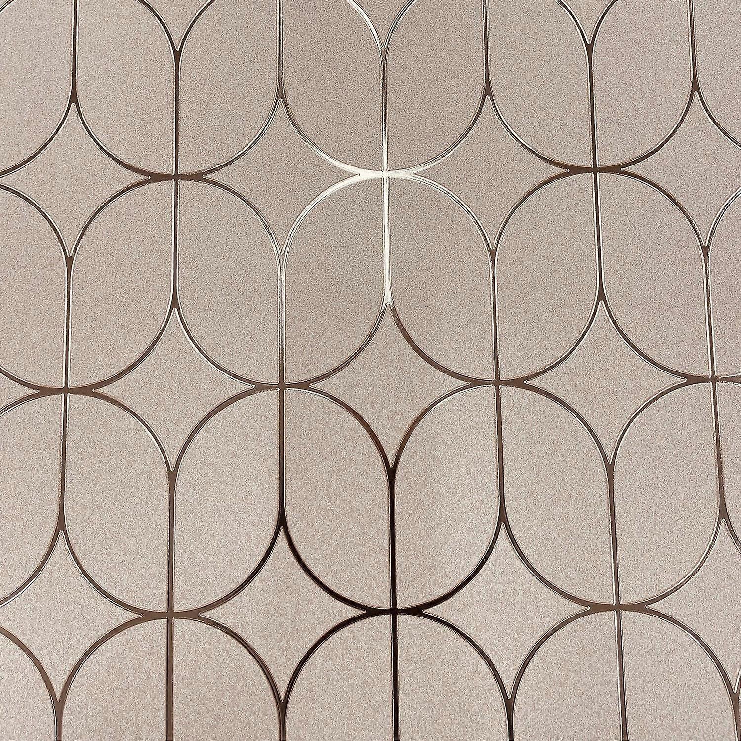 Vymura Geometric Rose Gold Wallpaper