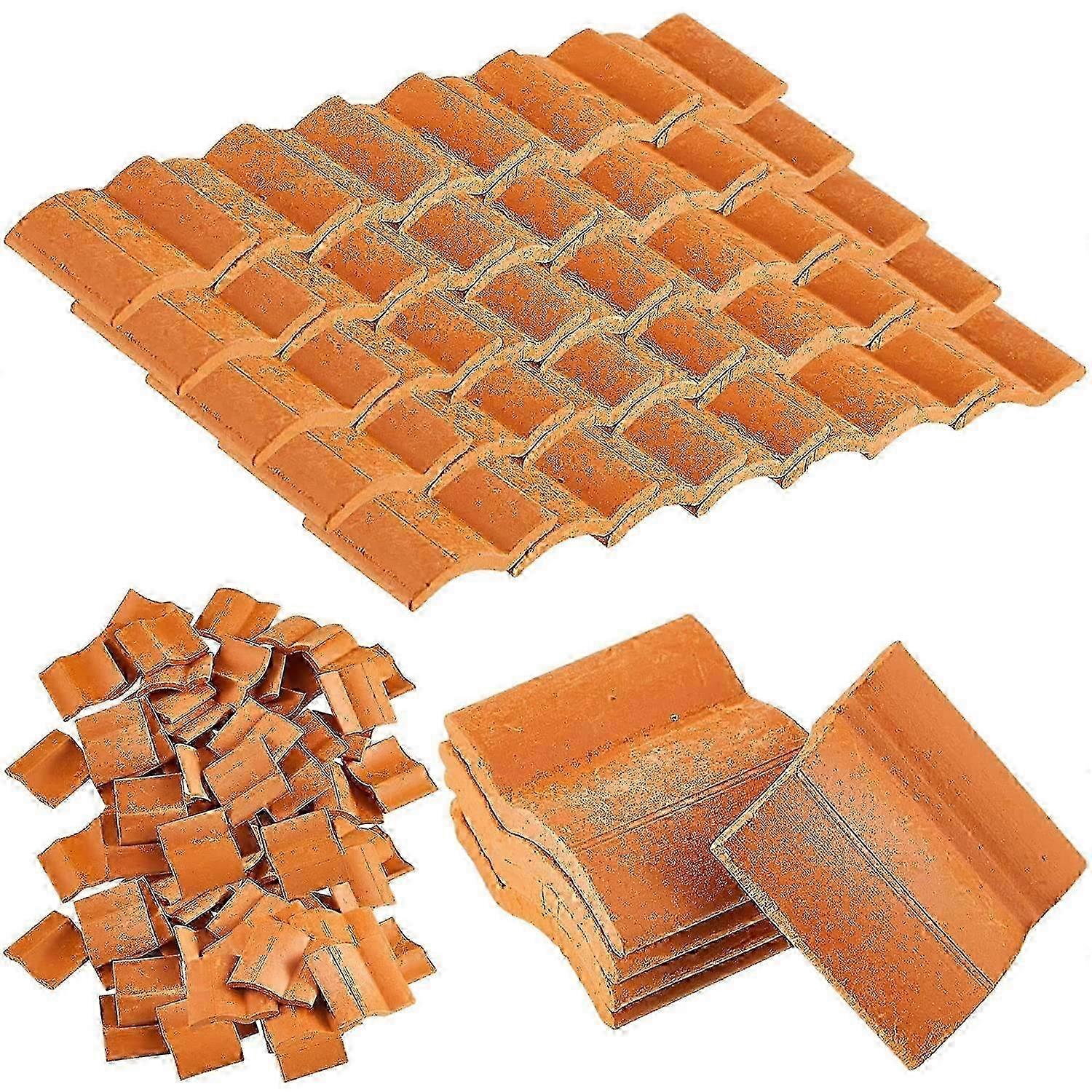2025 Roof Tiles Model Building Set Miniature Tiles Roof Tiles Shingles Fake Tile Model Landscape Accesso